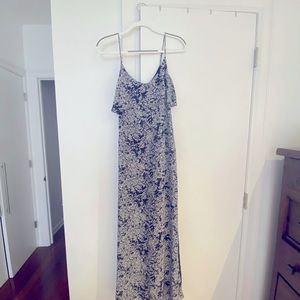 Joie Size Small Navy Floral Maxi Dress